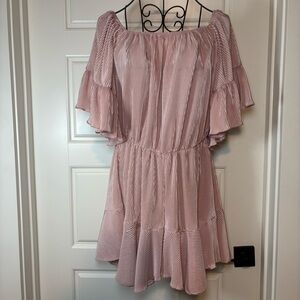 Dress Day Chic Blush Ruffled Romper Size Small
